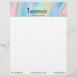 モダンホログラフィックリキッドマーブル レターヘッド