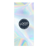 モダンホログラフィック企業ロゴサービス価格リスト ラックカード (正面)