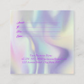 モダンホログラフィック,フレーム,コンフェッティ,カップケーキ 割引カード (裏面)