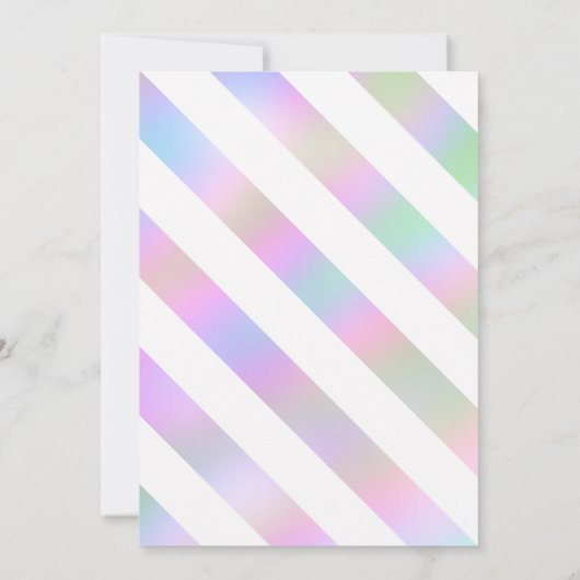 モダンホロフガーリーsweet sixteen誕生日 招待状 (裏面)