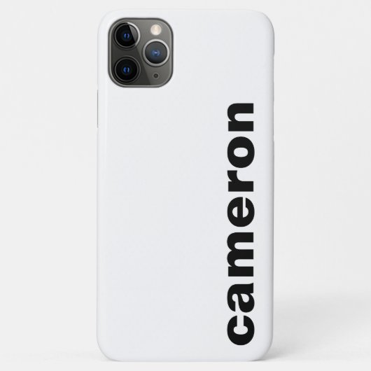 モダンホワイトのあなたの名前 Case-Mate iPhoneケース (裏面)