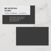モダンホワイトグレイストライプのトレンディー名刺 名刺 (正面/裏面)