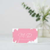 モダンホワイトピカスタムンクQRコードミニマル コーリングカード (スタンド正面)