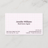 モダンホワイトピ市松模様にック幾何学模様(シック) 名刺 (正面)