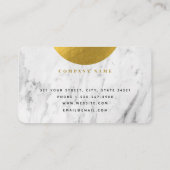 モダンホワイトマーブル&金ゴールドシモダンック 名刺 (裏面)