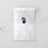 モダンホワイト - 大理石 ブラック アブストラクト サンクス サンキューカード (内部)