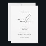 モダンホワミニマルッククラシックシッ結婚ク 招待状<br><div class="desc">この白い結婚式招待状はクラシック、シンプルシックでエレガントある。ミニマリストのモダン結婚式に最適。</div>