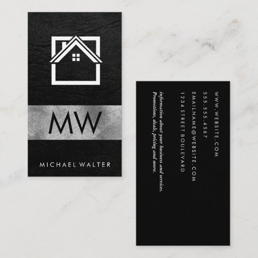 モダンホーム実在エステートロゴ 名刺 (正面/裏面)