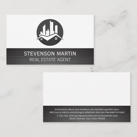 モダンホーム実在エステートロゴ 名刺 (正面/裏面)