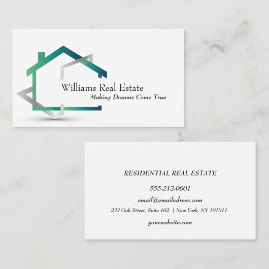 モダンホーム実在エテート不動産仲介業者 名刺 (正面/裏面)