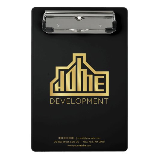 モダンホーム開発ロゴ 不動産 ミニクリップボード (正面)