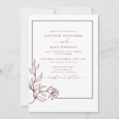 モダンボエレガントタ離れン結婚QR 招待状 (正面)