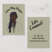 モダンボス女性ジュエリー表示名刺 名刺 (正面/裏面)