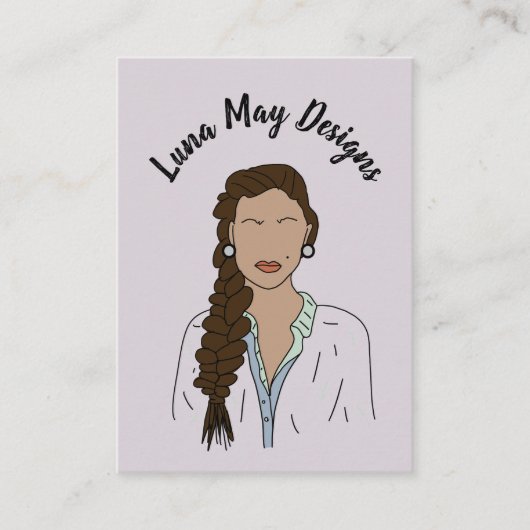 モダンボス女性ジュエリー表示名刺 名刺 (正面)