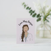 モダンボス女性ジュエリー表示名刺 名刺 (スタンド正面)