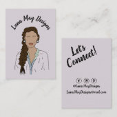 モダンボス女性ジュエリー表示名刺 名刺 (正面/裏面)