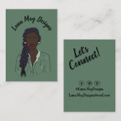 モダンボス女性ジュエリー表示名刺 名刺 (正面/裏面)