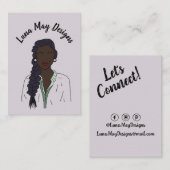 モダンボス女性ジュエリー表示名刺 名刺 (正面/裏面)