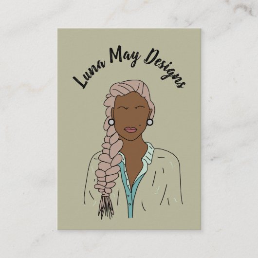 モダンボス女性ジュエリー表示名刺 名刺 (正面)