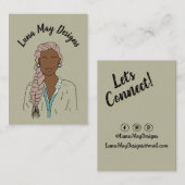 モダンボス女性ジュエリー表示名刺 名刺 (正面/裏面)