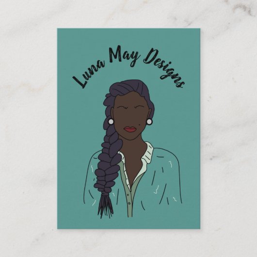 モダンボス女性ジュエリー表示名刺 名刺 (正面)