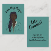 モダンボス女性ジュエリー表示名刺 名刺 (正面/裏面)