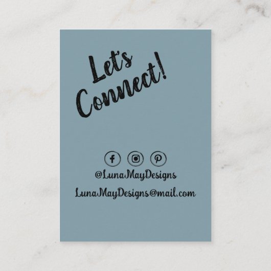 モダンボス女性ジュエリー表示名刺 名刺 (裏面)