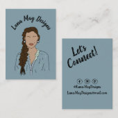 モダンボス女性ジュエリー表示名刺 名刺 (正面/裏面)