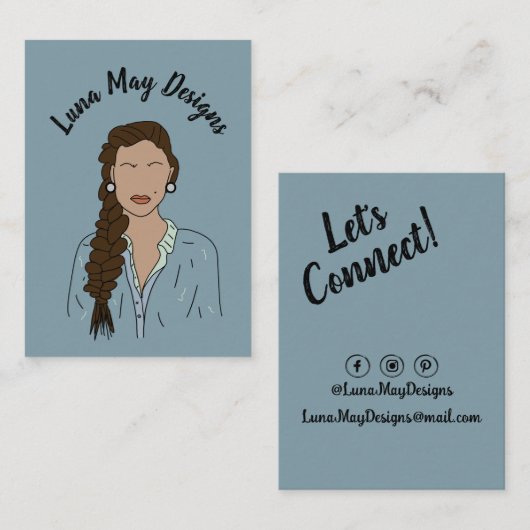 モダンボス女性ジュエリー表示名刺 名刺 (正面/裏面)