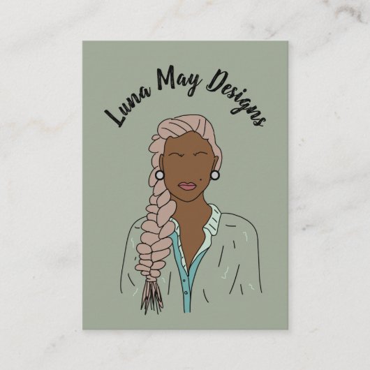 モダンボス女性ジュエリー表示名刺 名刺 (正面)