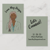 モダンボス女性ジュエリー表示名刺 名刺 (正面/裏面)