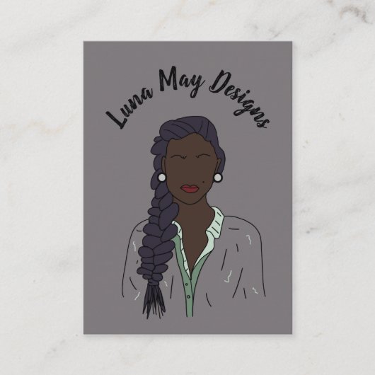 モダンボス女性ジュエリー表示名刺 名刺 (正面)