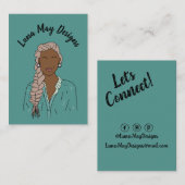 モダンボス女性ジュエリー表示名刺 名刺 (正面/裏面)