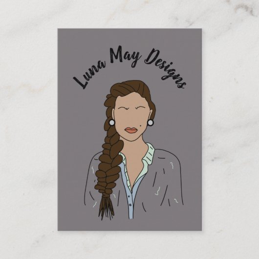 モダンボス女性ジュエリー表示名刺 名刺 (正面)