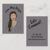 モダンボス女性ジュエリー表示名刺 名刺 (正面/裏面)