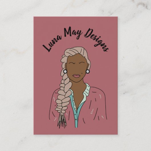 モダンボス女性ジュエリー表示名刺 名刺 (正面)