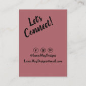 モダンボス女性ジュエリー表示名刺 名刺 (裏面)