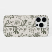 モダンボタニカルな優雅な花園の夢想 iPhoneケース (裏面横)