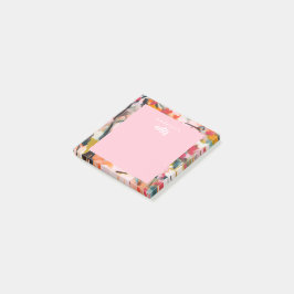 モダンボタニカルアブストラクトアート ピンク ポストイット
