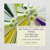 モダンボタニカルクリームフラワーズウェディング 招待状 (正面/裏面)