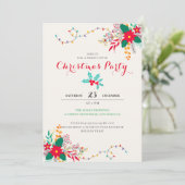 モダンボタニカルツインチンゼルライト クリスマス 招待状 (スタンド正面)