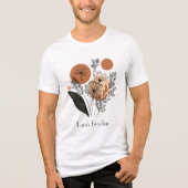 モダンボタニカルフラワーガーデンデザイン(カスタマイズ可能) トライブレンドTシャツ (正面)