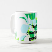 モダンボタニカルリーフ コーヒーマグカップ (正面左)
