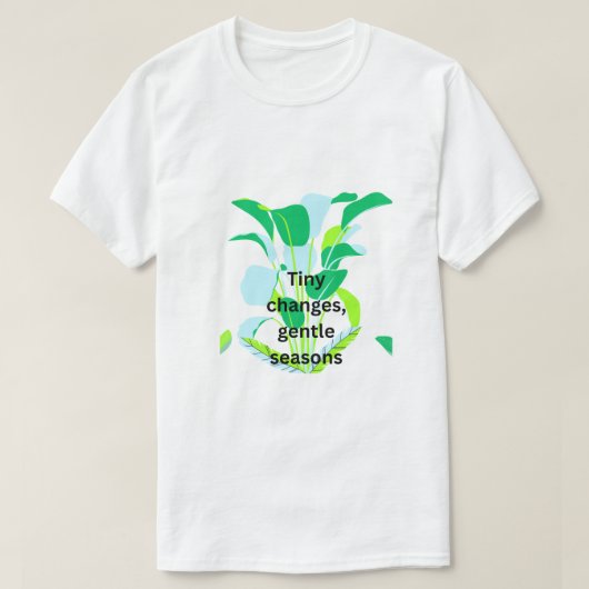 モダンボタニカルリーフ Tシャツ (デザイン正面)