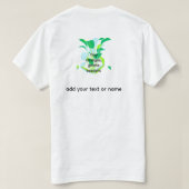 モダンボタニカルリーフ Tシャツ (デザイン裏面)