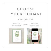 モダンボタニカル宗教の十字架洗礼 招待状