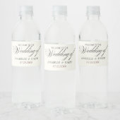 モダンボタニカル ウェディング 水彩花 ペットボトルラベル (ボトル)