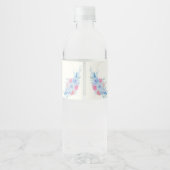 モダンボタニカル ウェディング 水彩花 ペットボトルラベル (裏面)