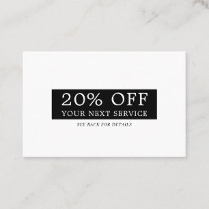 モダンボックス-任意の色-割引伝票 割引カード