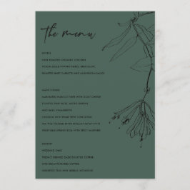 モダンボトルグリーンラインスケッチフローラメニュー メニュー